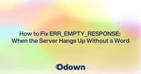 How to Fix ERR_EMPTY_RESPONSE: When the Server Hangs Up Without a Word