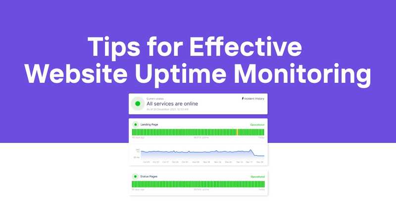 Tips for Effective Website Uptime Monitoring - Odown - uptime monitoring and status page