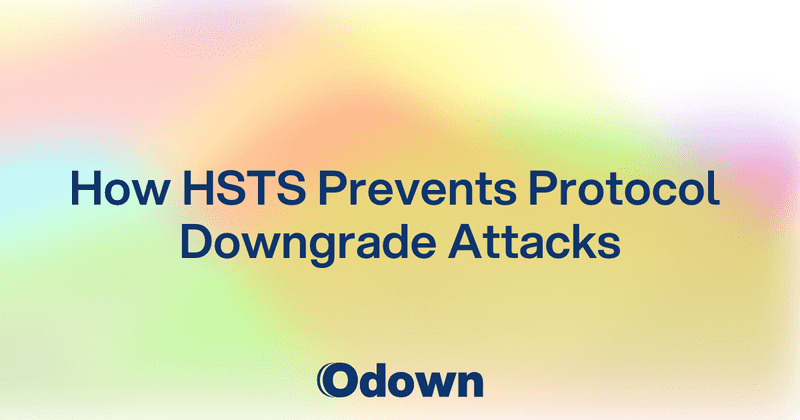 How HSTS Prevents Protocol Downgrade Attacks - Odown - uptime monitoring and status page