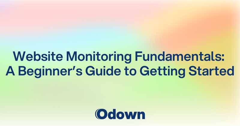 Website Monitoring Fundamentals: A Beginner's Guide to Getting Started - Odown - uptime monitoring and status page